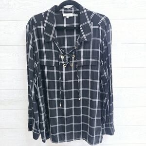 Calvin Klein Lace Up‎ Blouse